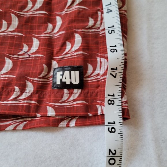 Fit4U Man UR Beach Boxers Size XLarge Swim Burgandy UPF 40+ Quick Dry Soft - Picture 6 of 11